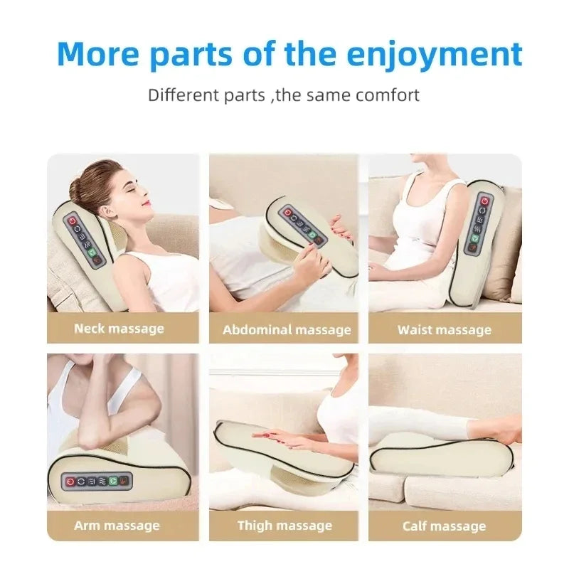 Neck & Back Heating Massage Pillow